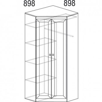 Шкаф угловой Инна 606 денвер темный (Яна) в Верхней Салде - verhnyaya-salda.mebel-e96.ru