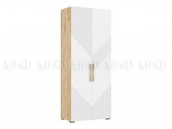 Шкаф распашной 900 мм Ирис с антресолью, крафт/белый (Миф) в Верхней Салде - verhnyaya-salda.mebel-e96.ru