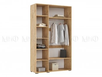 Шкаф 1350 мм Ирис с антресолью, крафт/белый (Миф) в Верхней Салде - verhnyaya-salda.mebel-e96.ru