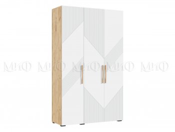 Шкаф 1350 мм Ирис с антресолью, крафт/белый (Миф) в Верхней Салде - verhnyaya-salda.mebel-e96.ru