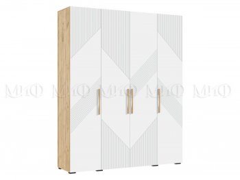 Шкаф 1800 мм Ирис с антресолью крафт/белый (Миф) в Верхней Салде - verhnyaya-salda.mebel-e96.ru