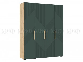 Шкаф 1800 мм Ирис с антресолью крафт/грин (Миф) в Верхней Салде - verhnyaya-salda.mebel-e96.ru