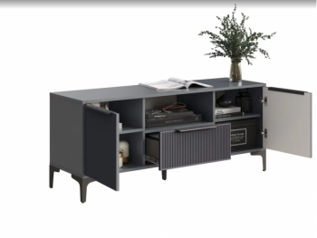 Тумба ТВ на 1350 Кимберли графит (Handis) в Верхней Салде - verhnyaya-salda.mebel-e96.ru