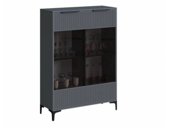 Шкаф со стеклом Кимберли графит (Handis) в Верхней Салде - verhnyaya-salda.mebel-e96.ru | фото