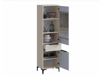 Пенал 550 мм со стеклом Кимберли кашемир (Handis) в Верхней Салде - verhnyaya-salda.mebel-e96.ru