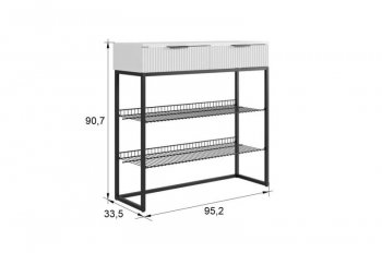 Обувница Классная 1 (графит/графит матовый/черный муар​​​​​​​) (Мебельсон) в Верхней Салде - verhnyaya-salda.mebel-e96.ru