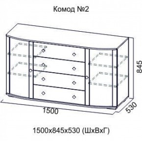 Комод №2 (1500) SV-Мебель в Верхней Салде - verhnyaya-salda.mebel-e96.ru