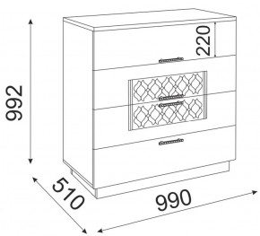 Комод Тиффани М23 (Риннер) в Верхней Салде - verhnyaya-salda.mebel-e96.ru