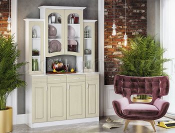 Буфет Констанция 4-х створчатый Фисташковый (Миф) в Верхней Салде - verhnyaya-salda.mebel-e96.ru