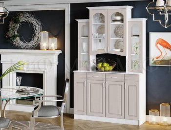 Буфет Констанция 4-х створчатый Мускат (Миф) в Верхней Салде - verhnyaya-salda.mebel-e96.ru