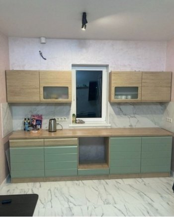 Кухонный гарнитур 3000 мм Кремона фисташка (Росток) в Верхней Салде - verhnyaya-salda.mebel-e96.ru