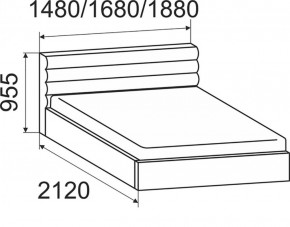 Кровать Альба с подъемным механизмом 1400*2000 в Верхней Салде - verhnyaya-salda.mebel-e96.ru