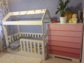 Кровать-домик детская без ящика 800*1600 (Белый) в Верхней Салде - verhnyaya-salda.mebel-e96.ru