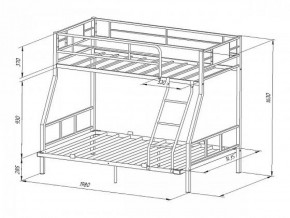 Кровать двухъярусная Гранада-1 140 Черный в Верхней Салде - verhnyaya-salda.mebel-e96.ru