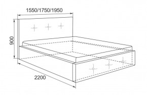 Кровать Линда с подъемным механизмом 1600*2000 в Верхней Салде - verhnyaya-salda.mebel-e96.ru