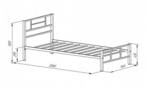 Кровать металлическая Кадис Белый в Верхней Салде - verhnyaya-salda.mebel-e96.ru