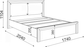 Кровать с настилом и мягкой частью Глэдис (модуль 31) 1600 в Верхней Салде - verhnyaya-salda.mebel-e96.ru