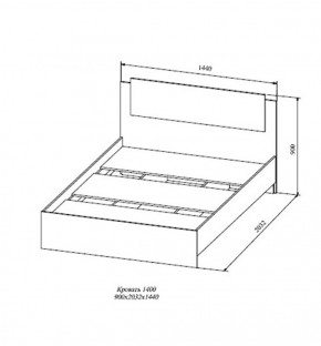 Кровать Софи СКР1400.1 (ДСВ) в Верхней Салде - verhnyaya-salda.mebel-e96.ru