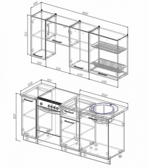 Кухонный гарнитур Жемчуг 1800 в Верхней Салде - verhnyaya-salda.mebel-e96.ru