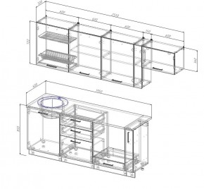 Кухонный гарнитур Лада 2550 в Верхней Салде - verhnyaya-salda.mebel-e96.ru