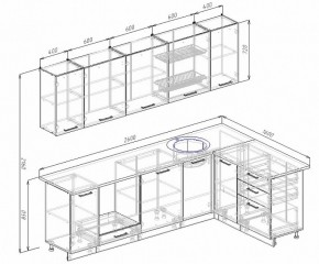 Кухонный гарнитур угловой Графика 2600х1600 мм МДФ в Верхней Салде - verhnyaya-salda.mebel-e96.ru