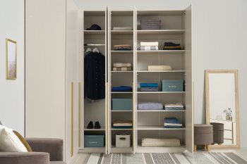 Гардеробная/шкаф 2200*1706 мм Ларго №3 Кашемир (Миф) в Верхней Салде - verhnyaya-salda.mebel-e96.ru