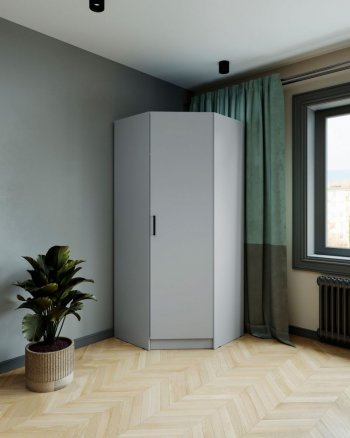 Шкаф угловой Ларс (угол скос), ЛДСП Серый камень (Микон) в Верхней Салде - verhnyaya-salda.mebel-e96.ru