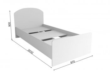 Кровать Лавис КРД 900.1 белый софт (ДСВ) в Верхней Салде - verhnyaya-salda.mebel-e96.ru
