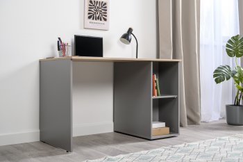Стол письменный Лайт 12.163. серый (Моби) в Верхней Салде - verhnyaya-salda.mebel-e96.ru