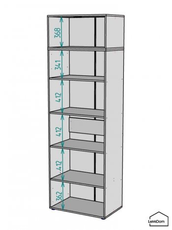 Шкаф с антресолью 800 мм Linnea MHR-2A-2 2450х800х510 (Графит-М 11.1.25) в Верхней Салде - verhnyaya-salda.mebel-e96.ru