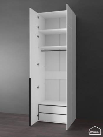 Шкаф с антресолью 800 мм Linnea MHR-2A-3 2450х800х510 (Белый-М 11.1.2) в Верхней Салде - verhnyaya-salda.mebel-e96.ru