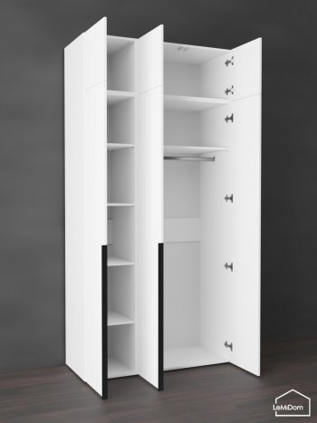 Шкаф с антресолью 1200 мм Linnea MHR-3A-1 2450х1200х510 (Белый-М 11.1.2) в Верхней Салде - verhnyaya-salda.mebel-e96.ru