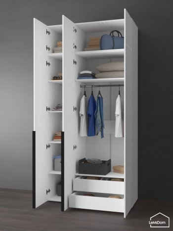 Шкаф с антресолью 1200 мм Linnea MHR-3A-2 2450х1200х510 (Белый-М 11.1.2) в Верхней Салде - verhnyaya-salda.mebel-e96.ru