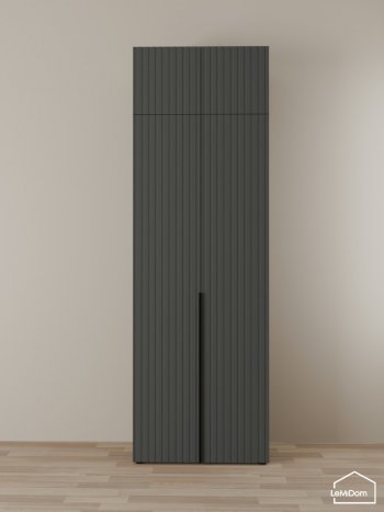 Шкаф с антресолью 800 мм Linnea MHR-2A-1 2450х800х510 (Графит-М 11.1.25) в Верхней Салде - verhnyaya-salda.mebel-e96.ru