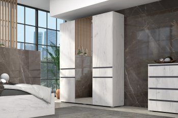 Шкаф 1600 мм Лиана графит (Зарон) в Верхней Салде - verhnyaya-salda.mebel-e96.ru | фото