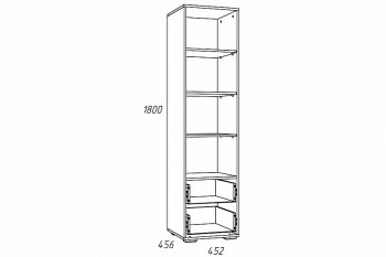 Стеллаж Лилу НМ 041.03 (Silva) в Верхней Салде - verhnyaya-salda.mebel-e96.ru