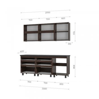 Кухонный гарнитур Лофт 2000 мм (БТС) в Верхней Салде - verhnyaya-salda.mebel-e96.ru