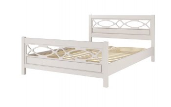 Кровать из массива Лоренса льняной (БМ) в Верхней Салде - verhnyaya-salda.mebel-e96.ru