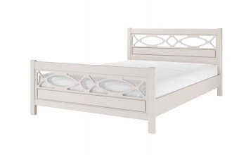 Кровать из массива Лоренса льняной (БМ) в Верхней Салде - verhnyaya-salda.mebel-e96.ru
