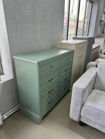 Комод 8 ящиков Лорето, зеленый самшит (БМ) в Верхней Салде - verhnyaya-salda.mebel-e96.ru