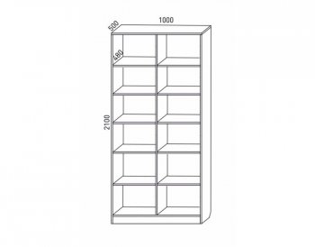 Шкаф распашной 1000 мм М6-2.4 Б+Б 100 (М6) в Верхней Салде - verhnyaya-salda.mebel-e96.ru