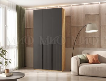Шкаф 1200 мм Марвэл крафт/графит (Миф) в Верхней Салде - verhnyaya-salda.mebel-e96.ru