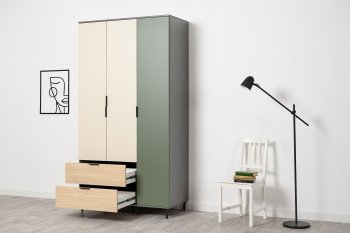 Шкаф 1200 мм Марвэл 16.317.03 зеленый (Моби) в Верхней Салде - verhnyaya-salda.mebel-e96.ru