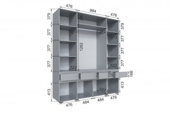 Шкаф 2000 мм Мерида серый камень/графит (Микон) в Верхней Салде - verhnyaya-salda.mebel-e96.ru