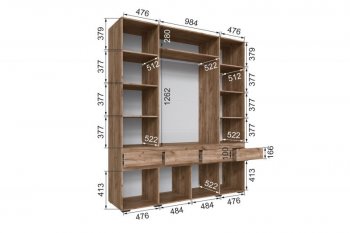 Шкаф 2000 мм Мерида крафт табачный/белый (Микон) в Верхней Салде - verhnyaya-salda.mebel-e96.ru