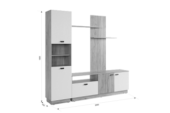 Стенка Моди К1 (Мебельсон) в Верхней Салде - verhnyaya-salda.mebel-e96.ru