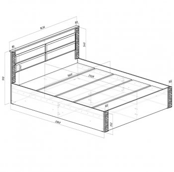 Кровать двуспальная Монако КР-16 кашемир (БТС) в Верхней Салде - verhnyaya-salda.mebel-e96.ru