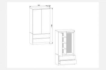 Шкаф 900 мм с антресолью Мори (ДСВ) в Верхней Салде - verhnyaya-salda.mebel-e96.ru