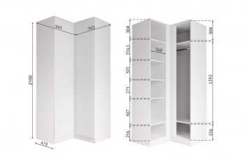Угловой шкаф Мори графит (ДСВ) в Верхней Салде - verhnyaya-salda.mebel-e96.ru