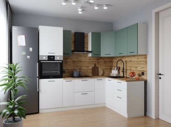 Угловой кухонный гарнитур Муссон 2400*1600 мм Sanvut в Верхней Салде - verhnyaya-salda.mebel-e96.ru